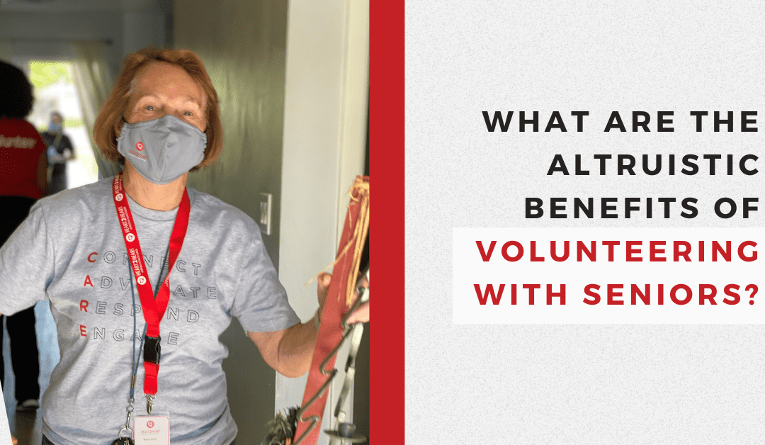 What are the altruistic benefits of volunteering with seniors?
