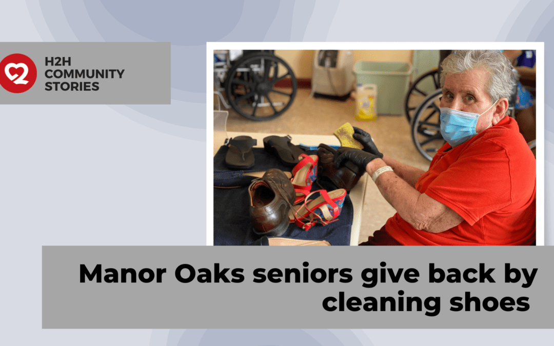 Manor Oaks seniors give back by cleaning shoes