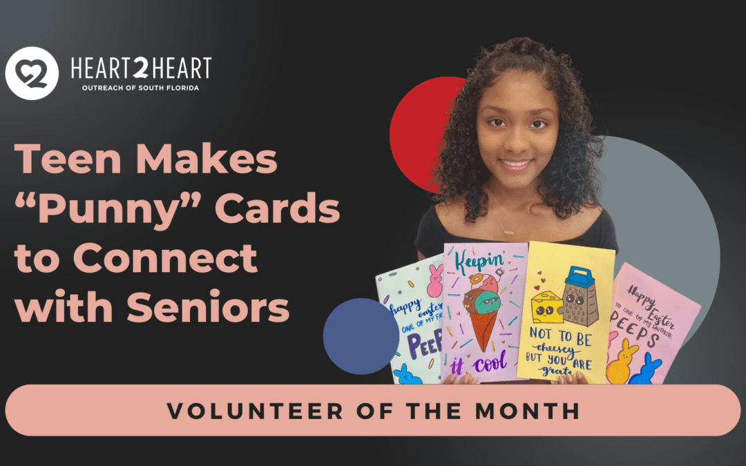 Teen makes “punny” cards to connect with seniors