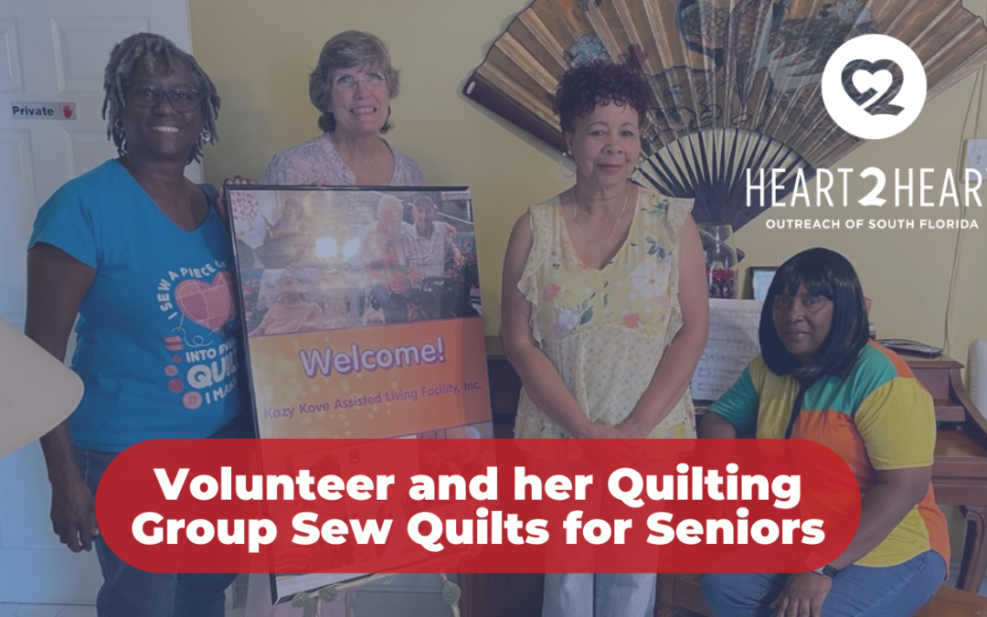 Volunteer and her Quilting Group Sew Quilts for Seniors